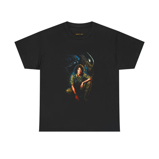 Alien Queen Portrait T-Shirt — Retro Sci‑Fi Movie Art Tee