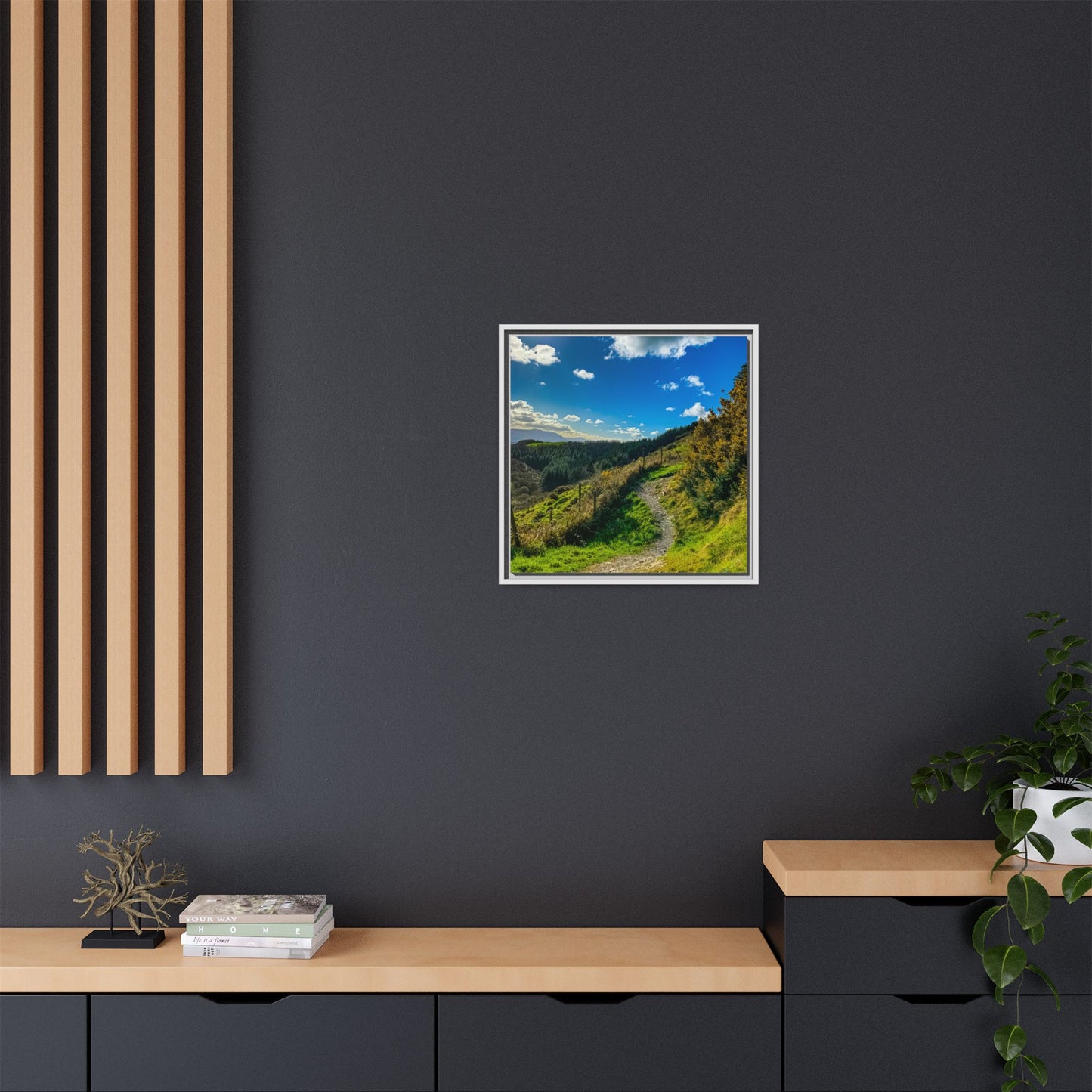 Glanageenty Forest Trail Matte Canvas, Framed (Multi-color)