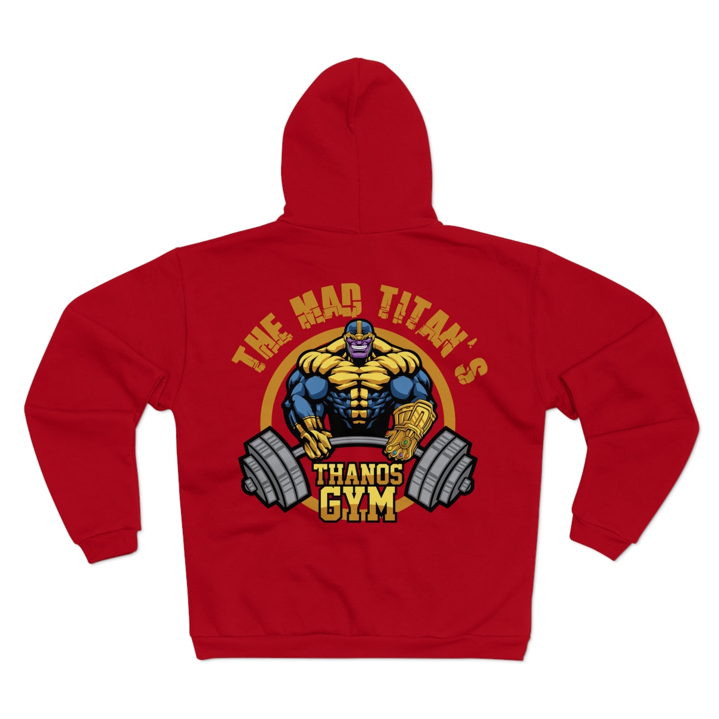 Thanos Gym Unisex Hooded Zip Sweatshirt - The Mad Titan's Workout Hoodie