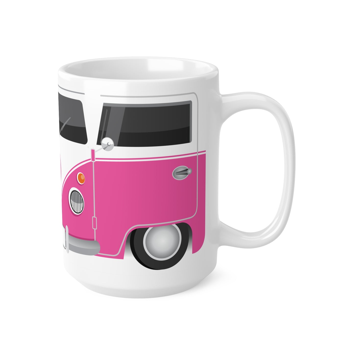 Vintage VW Bus Ceramic Coffee Mug - 11oz & 15oz - Perfect for Auto Enthusiasts Purple