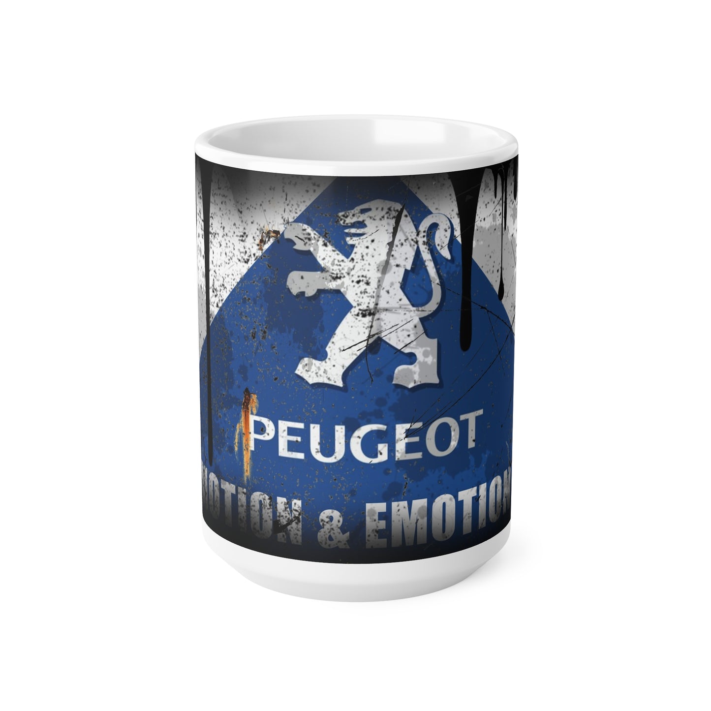 Peugeot Emotion & Motion Ceramic Coffee Cup - Unique 11oz & 15oz Mugs for Car Enthusiasts