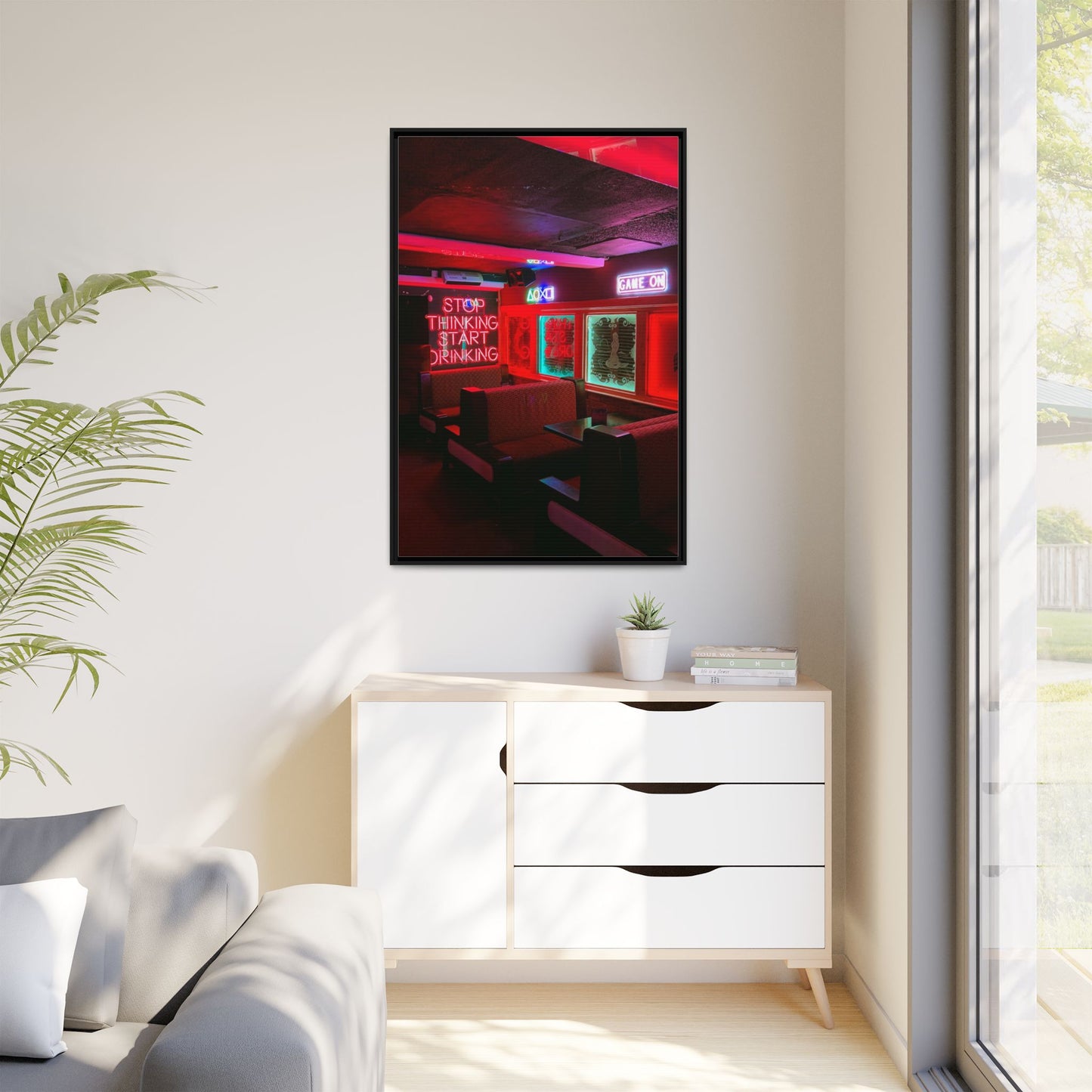 The Mermaids Night Club Matte Canvas, Framed (Multi-color)