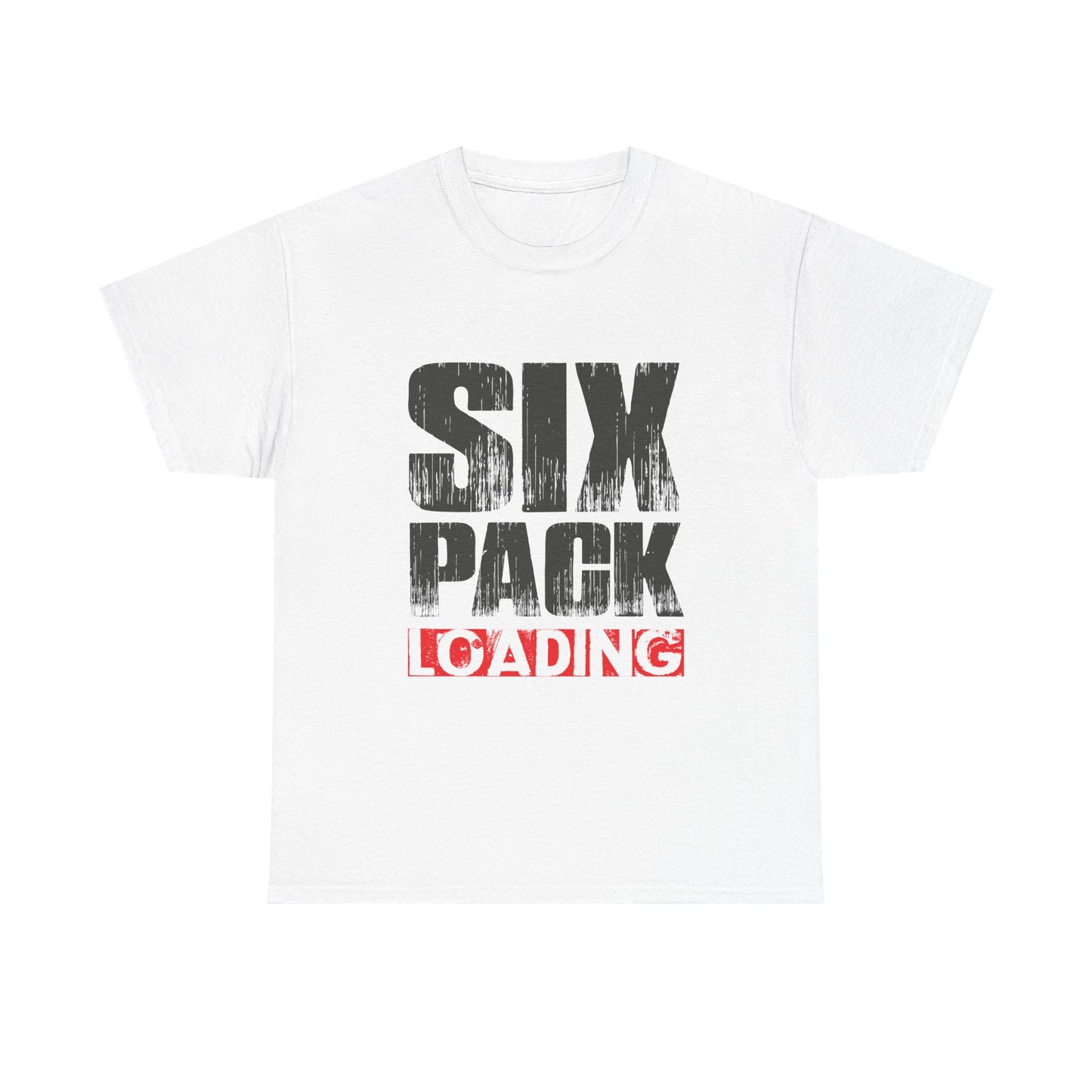 Unisex Heavy Cotton Tee - 'Six Pack Loading' Fitness Shirt