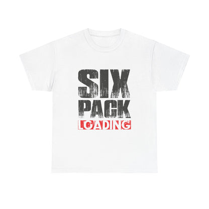 Unisex Heavy Cotton Tee - 'Six Pack Loading' Fitness Shirt