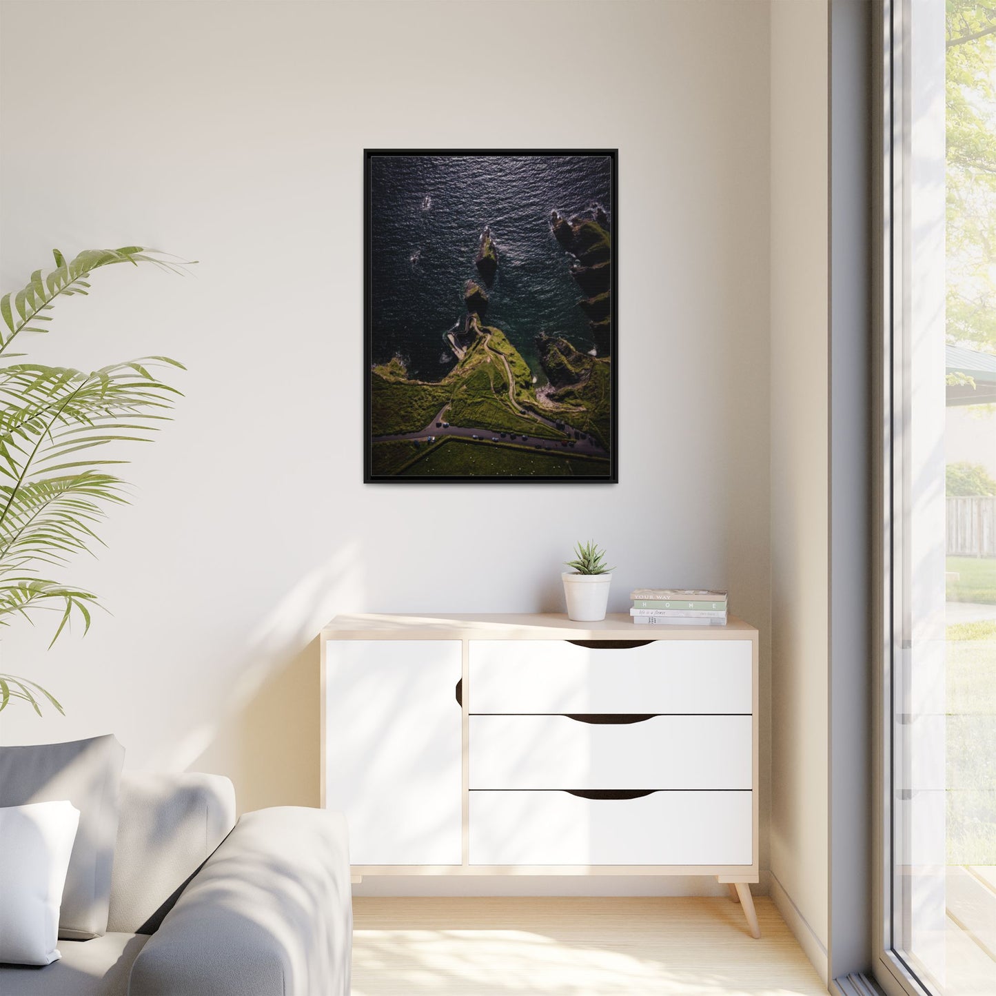 Dunquin Pier Matte Canvas, Framed (Multi-color)