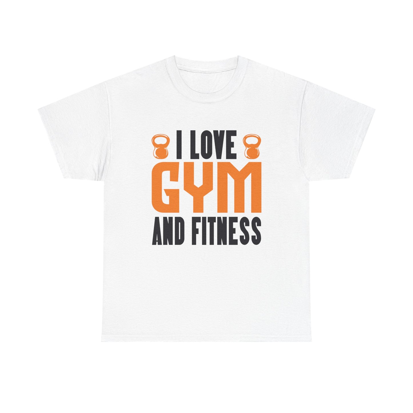 I Love Gym and Fitness Unisex Heavy Cotton Tee