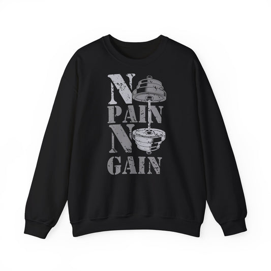 Motivational Workout Sweatshirt - 'No Pain No Gain' Unisex Heavy Blend™ Crewneck
