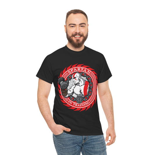 Spartan Strength Unisex Heavy Cotton Tee | Perfect for Fitness Enthusiasts Black