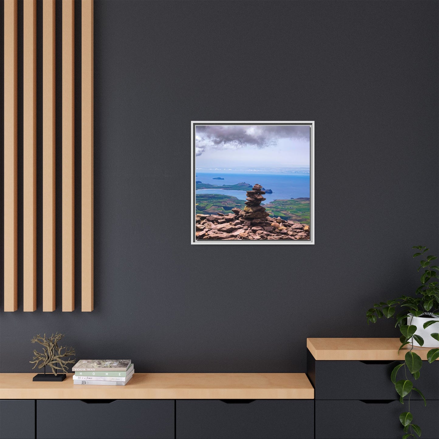 Mount Brandon Top Matte Canvas, Framed (Multi-color)
