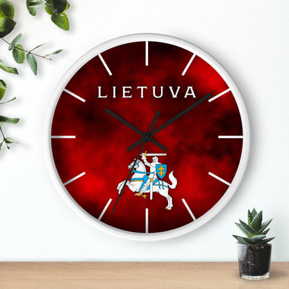 Lietuva With Vytis Themed Wall Clock – Stylish Decor for Lithuanian Pride