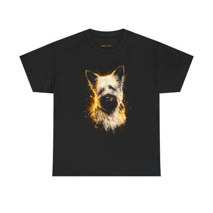 Dog Portrait T-Shirt — Fiery German Shepherd Art Tee