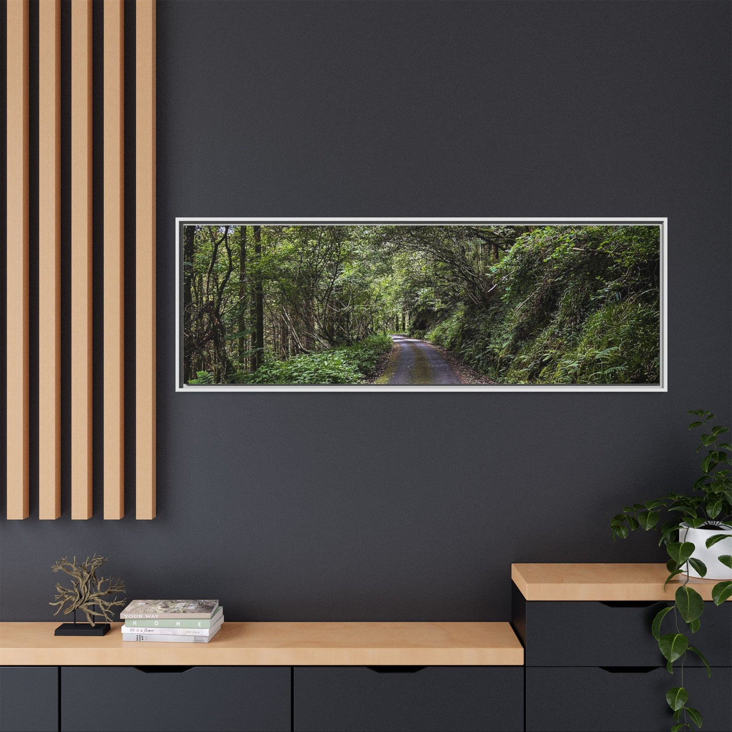 Glanageenty Forest Trail Matte Canvas, Framed (Multi-color)
