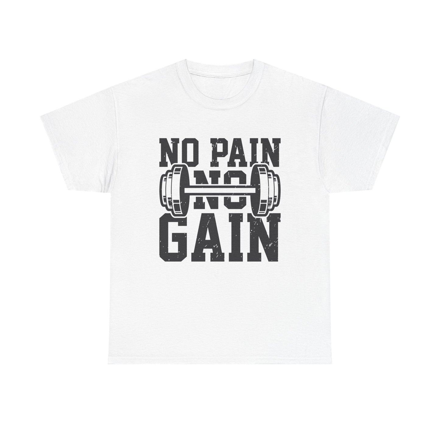 No Pain No Gain Unisex Heavy Cotton Tee - Perfect for Fitness Enthusiasts