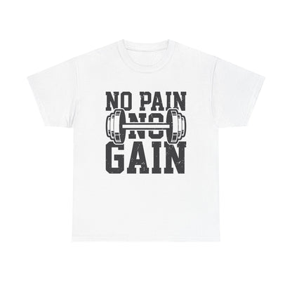 No Pain No Gain Unisex Heavy Cotton Tee - Perfect for Fitness Enthusiasts