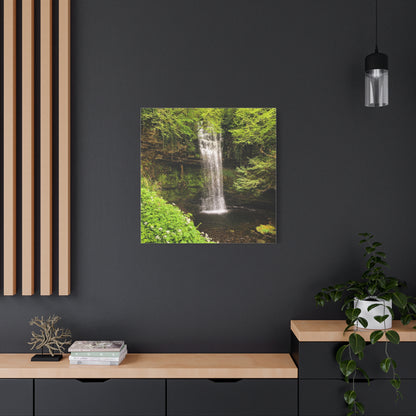 Glacer Waterfall Matte Canvas, Stretched, 1.25"