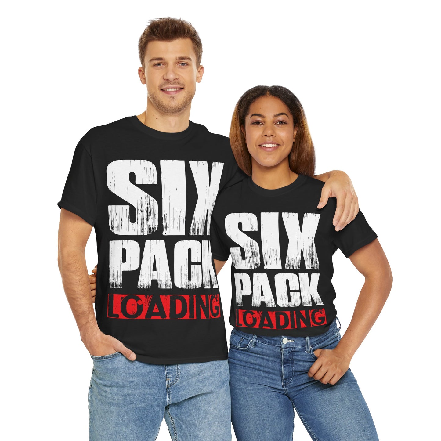 Six Pack Loading Unisex Heavy Cotton Tee