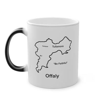 Offaly Magic Mug: Color - Changing Coffee Cup with Artistic Map Design