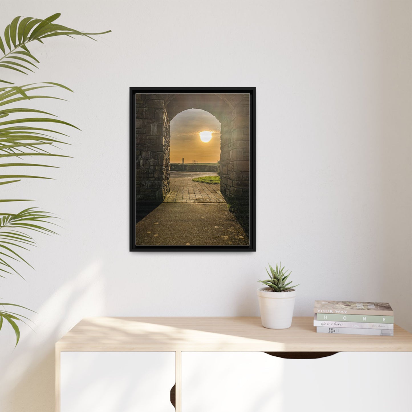 Pillars Matte Canvas, Framed (Multi-color)