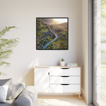 Valley Road Matte Canvas, Framed (Multi-color)