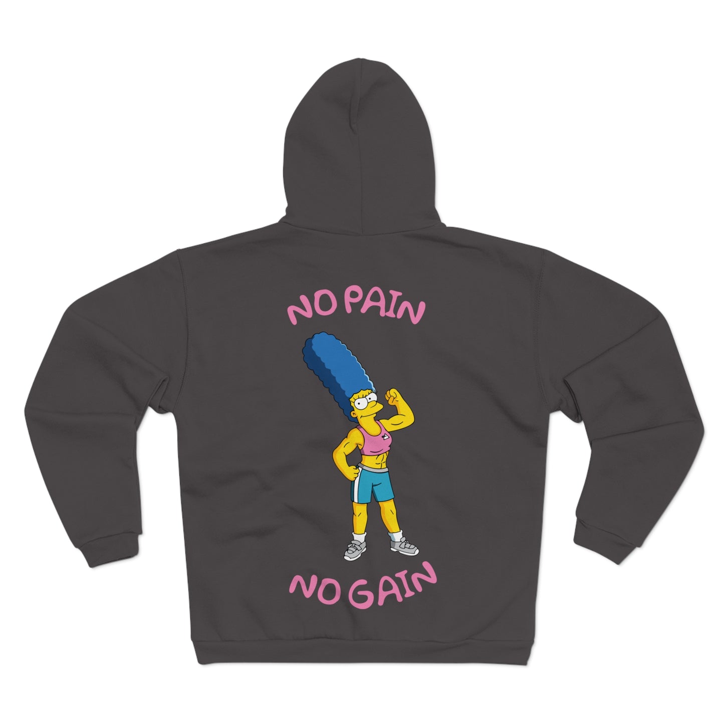 No Pain No Gain Unisex Hooded Zip Sweatshirt - Motivational Gym Wear
