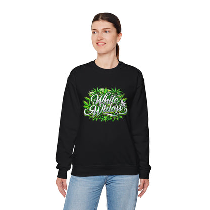 White Widow Graphic  — Cannabis Leaf Logo Sweatshirt