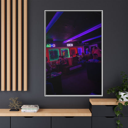 Mermaids Night Club Matte Canvas, Framed (Multi-color)