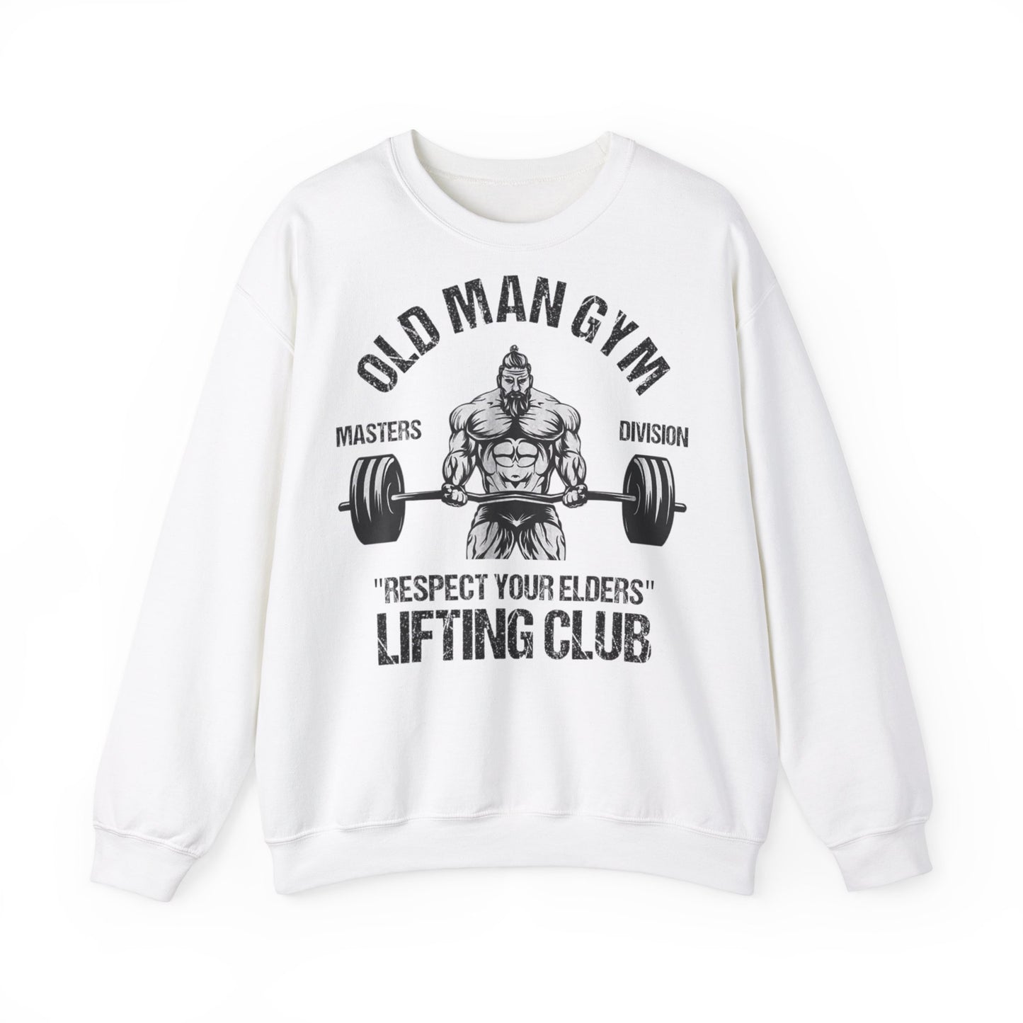 Old Man Gym Lifting Club Sweatshirt - Unisex Heavy Blend™ Crewneck with Funny Gym Graphic