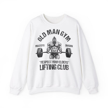 Old Man Gym Lifting Club Sweatshirt - Unisex Heavy Blend™ Crewneck with Funny Gym Graphic