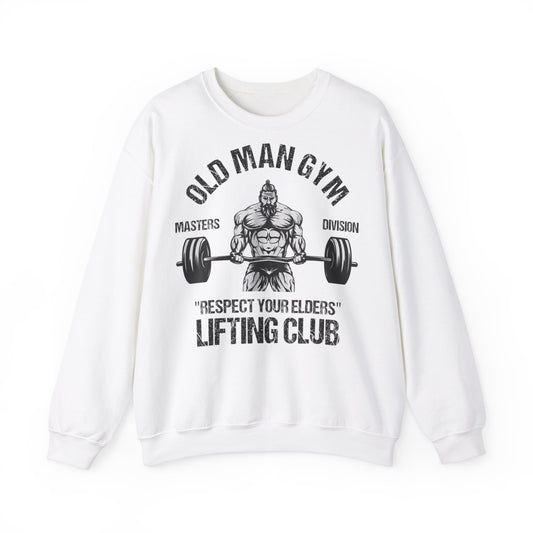 Old Man Gym Lifting Club Sweatshirt - Unisex Heavy Blend™ Crewneck with Funny Gym Graphic