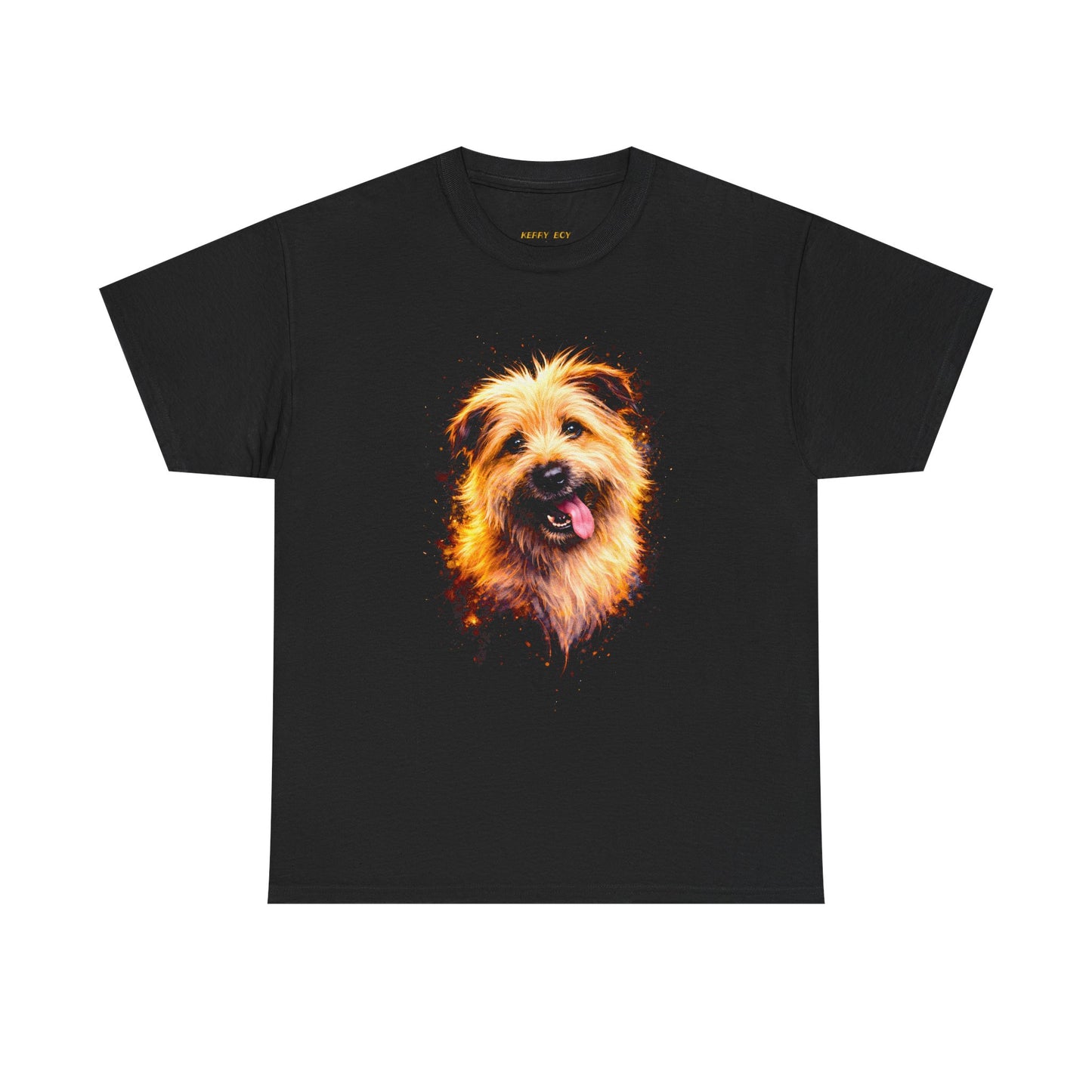 Dog Portrait T‑Shirt — Glowing Happy Terrier Graphic Tee