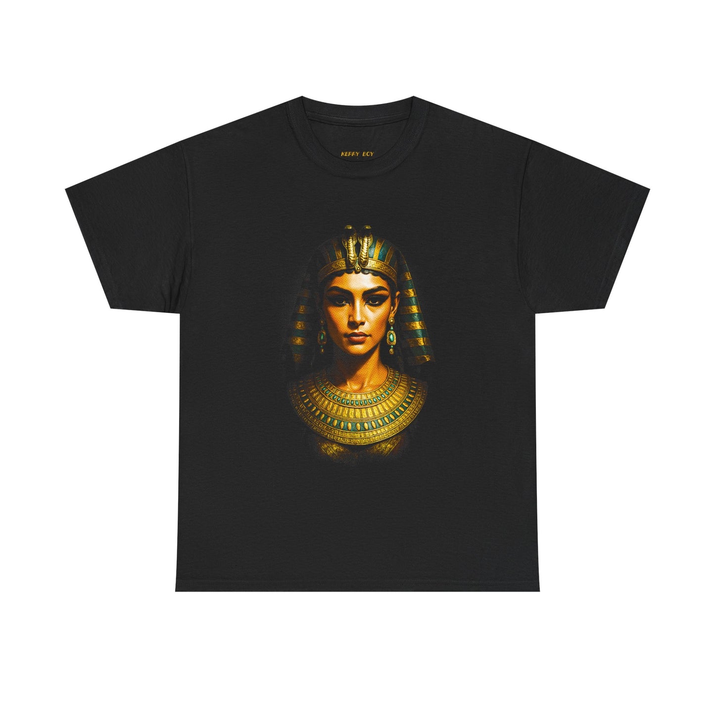 Egyptian Queen Graphic Tee — Golden Cleopatra Portrait T-Shirt