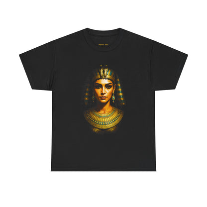 Egyptian Queen Graphic Tee — Golden Cleopatra Portrait T-Shirt