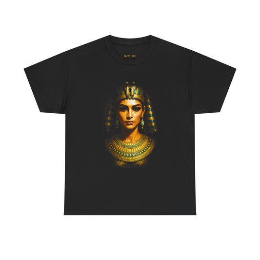 Egyptian Queen Graphic Tee — Golden Cleopatra Portrait T-Shirt