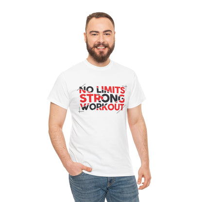 No Limits Strong Workout Unisex Heavy Cotton Tee
