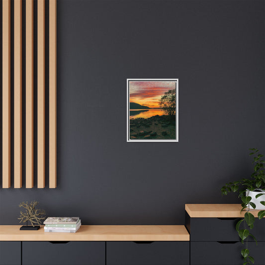 Sunset in Kerry Matte Canvas, Framed (Multi-color)