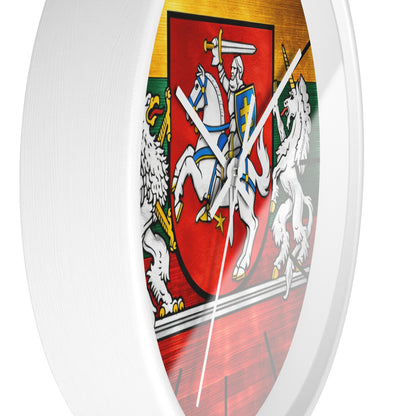 Lithuanian Coat of Arms Wall Clock — Vytis Emblem Decorative Clock