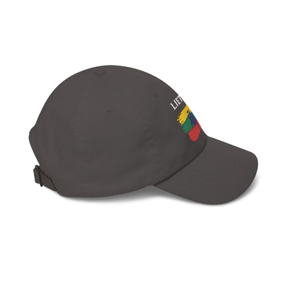 Lietuva Classic Dad Cap Black - Stylish Embroidered Hat for Heritage Pride