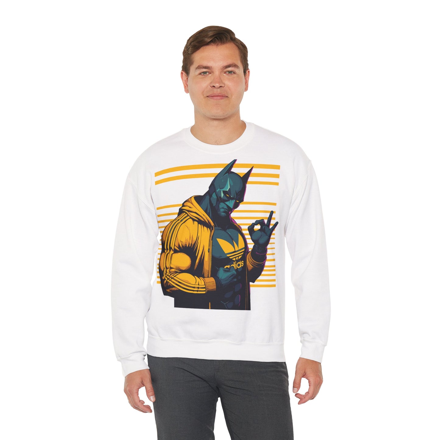 Cool Superhero Crewneck Sweatshirt with Vintage Vibe