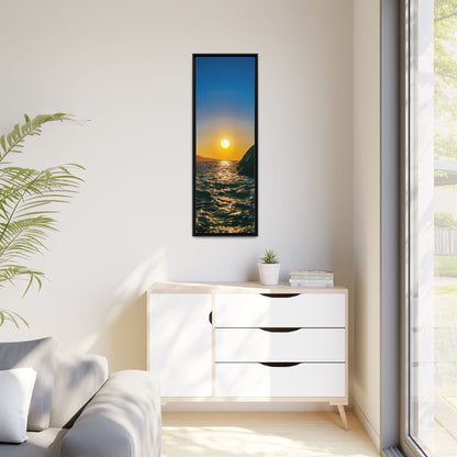 Dunquin Pier Sunset Matte Canvas, Framed (Multi-color)