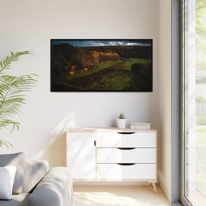 Listowel Town Park Matte Canvas, Framed (Multi-color)