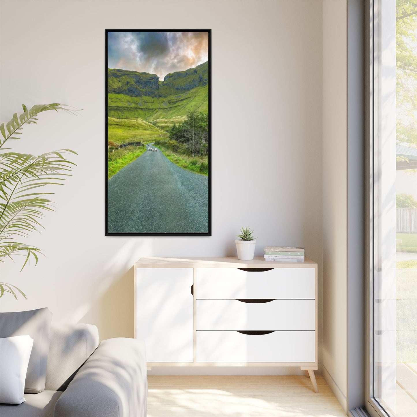Gleniff Horseshoe Matte Canvas, Framed (Multi-color)