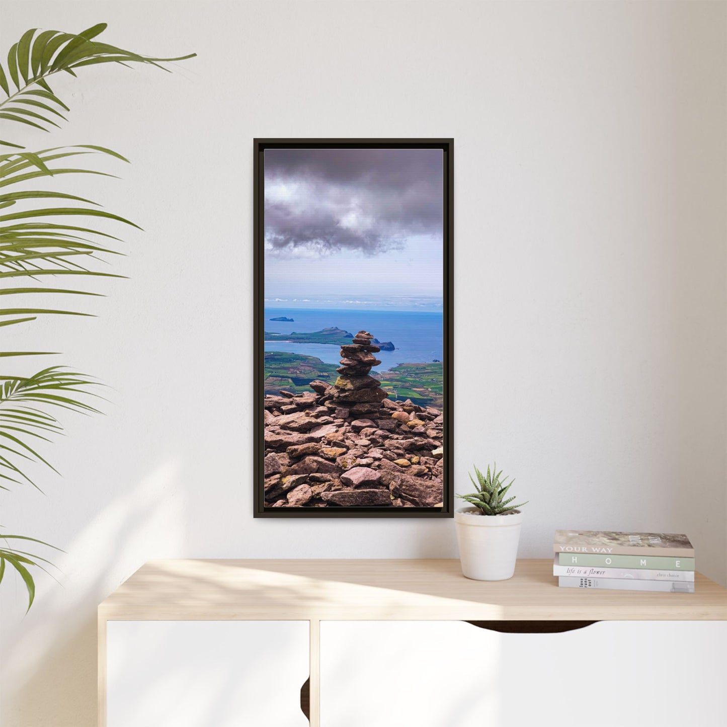 Mount Brandon Top Matte Canvas, Framed (Multi-color)