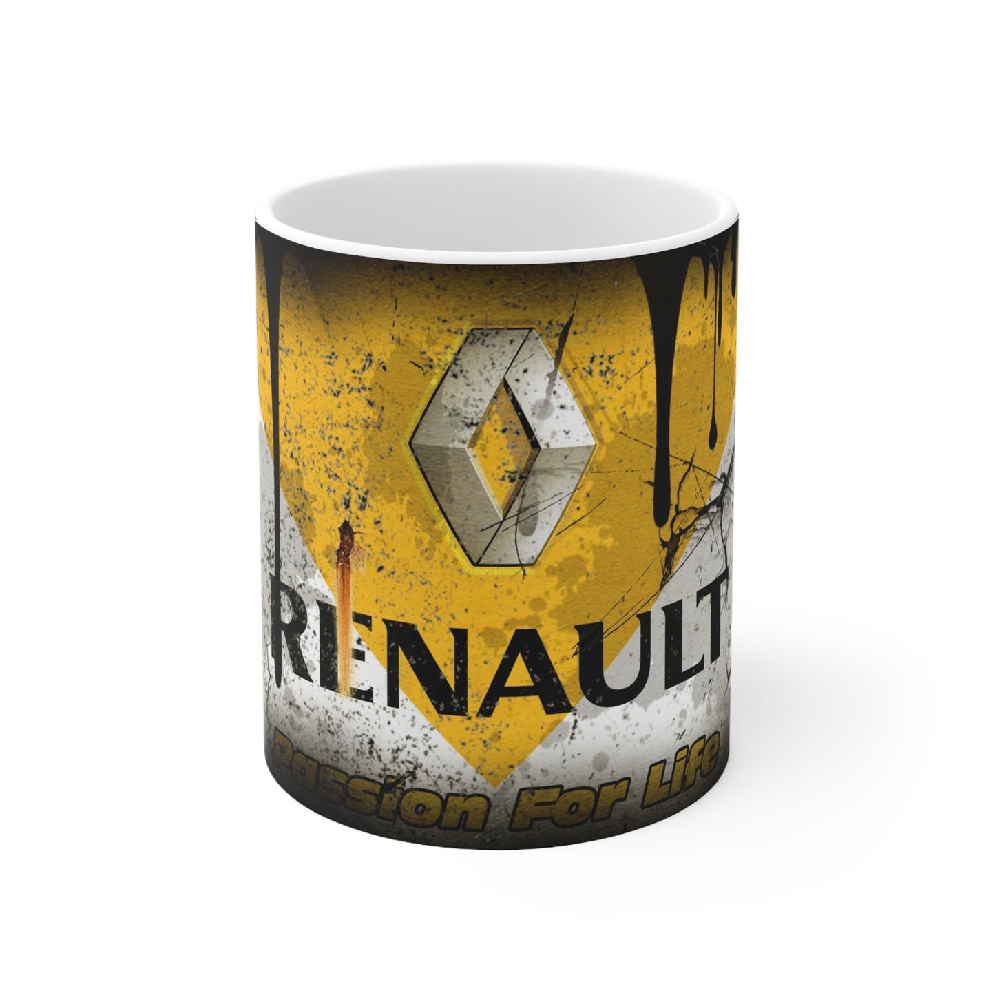 Renault Passion for Life Ceramic Coffee Cups - Stylish 11oz & 15oz Mugs