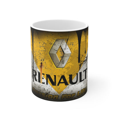 Renault Passion for Life Ceramic Coffee Cups - Stylish 11oz & 15oz Mugs