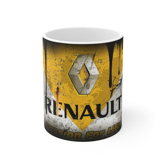 Renault Passion for Life Ceramic Coffee Cups - Stylish 11oz & 15oz Mugs