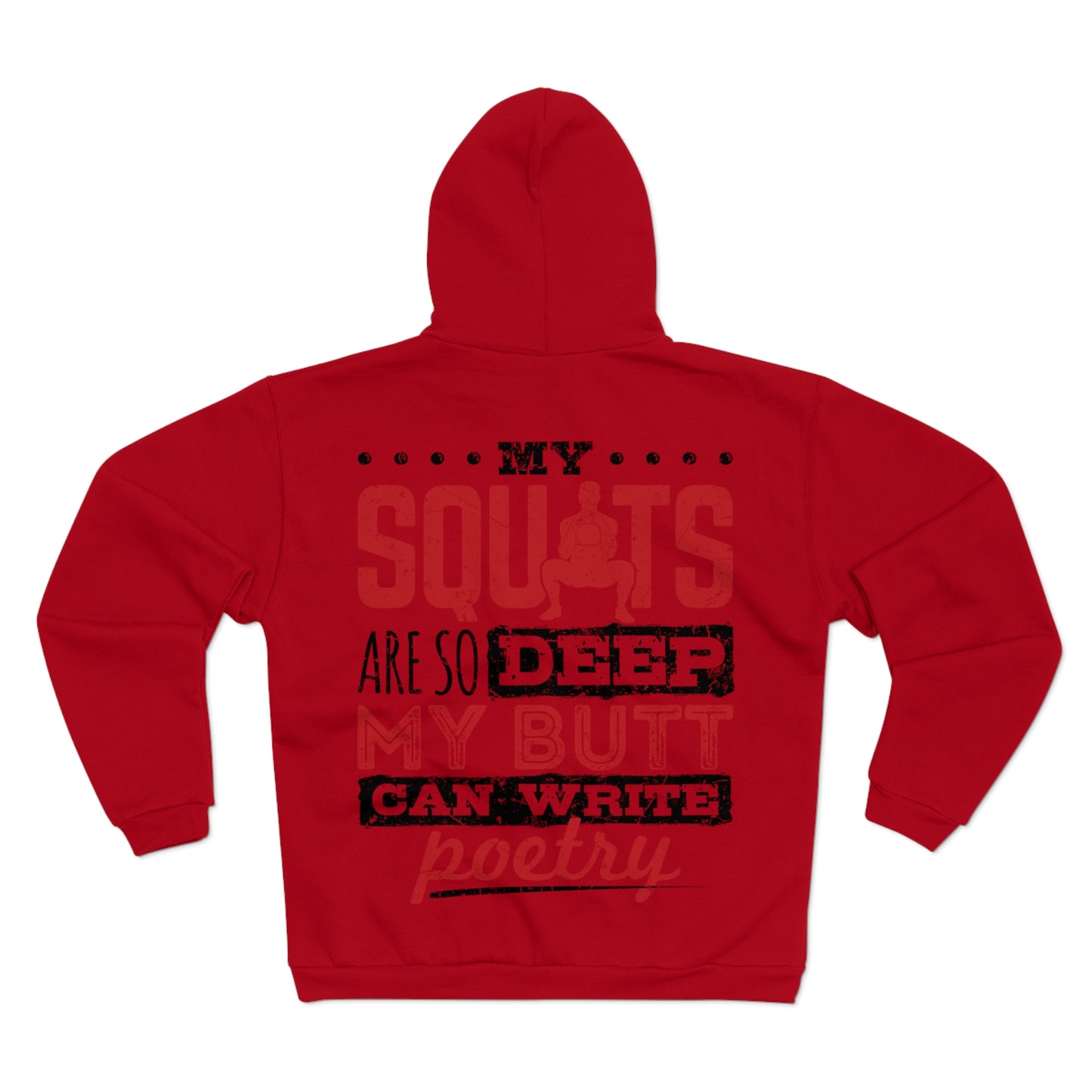 Funny Fitness Quote Unisex Hooded Zip Sweatshirt - Perfect for Gym Lovers