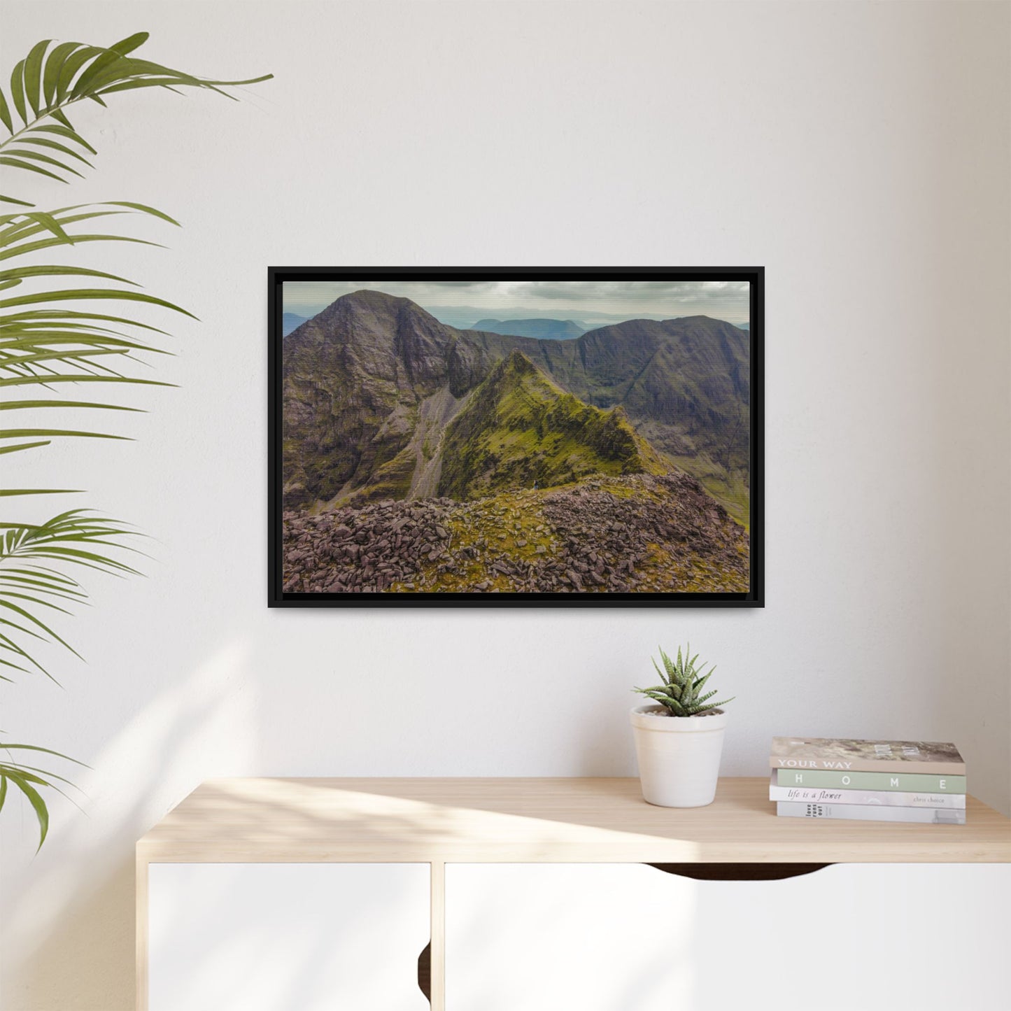 Halfway to Carrauntoohil Matte Canvas, Framed (Multi-color)