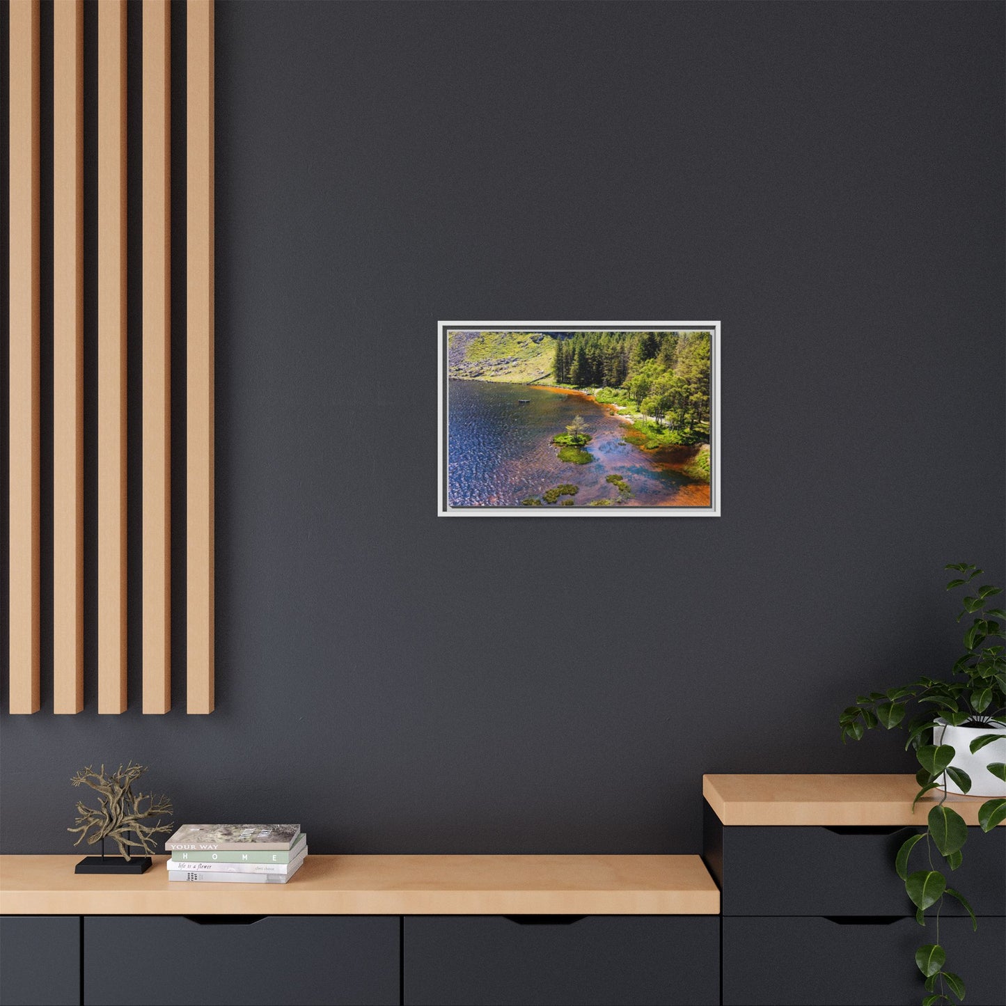 Gleanteenassig Forest Matte Canvas, Framed (Multi-color)
