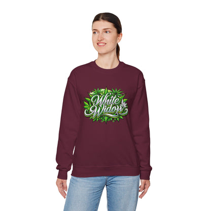 White Widow Graphic  — Cannabis Leaf Logo Sweatshirt