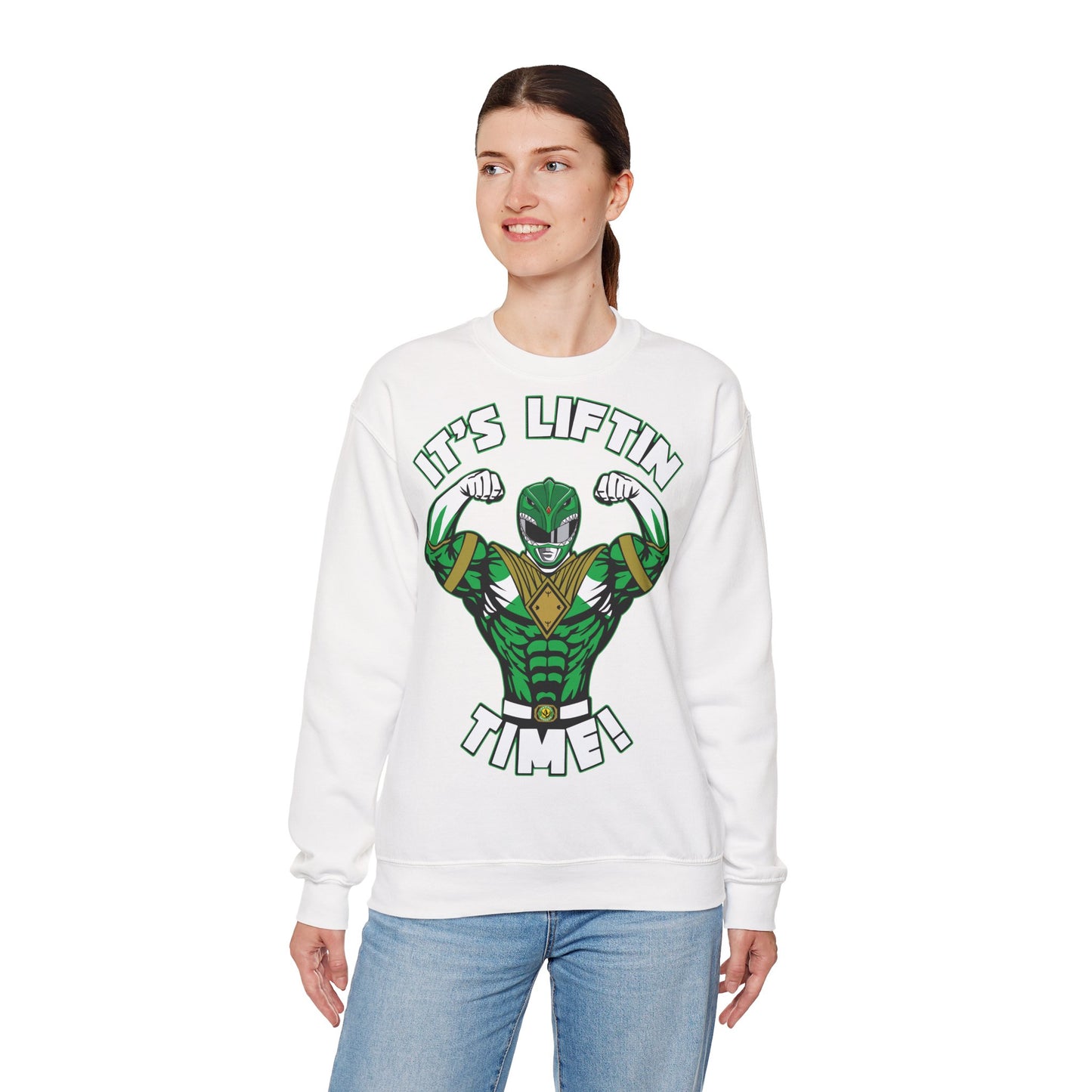 It's Liftin' Time Unisex Crewneck Sweatshirt - Fitness Motivational Apparel White